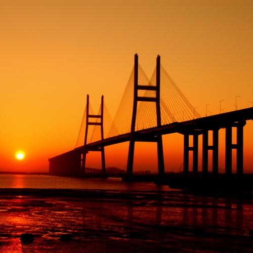 해질무렵의 서해대교