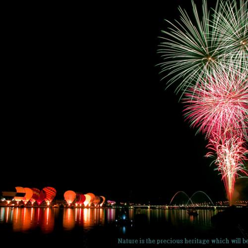 열기구 축제중에서...