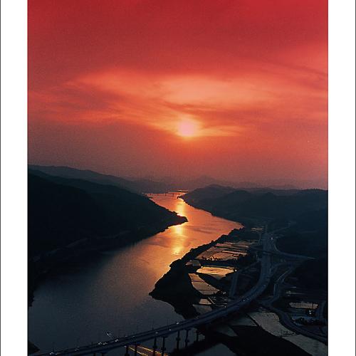 청벽에서 본 금강...