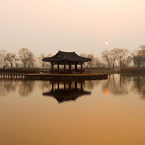 부여 궁남지 일몰