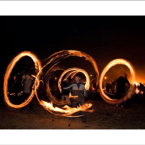 정월대보름 쥐불놀이