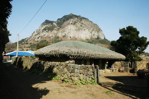 산방산이 보이는 풍경