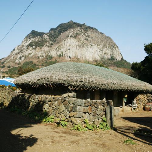 산방산이 보이는 풍경