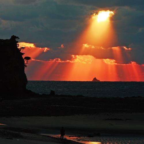 빛이 아름다웠던 꽃지의 하늘