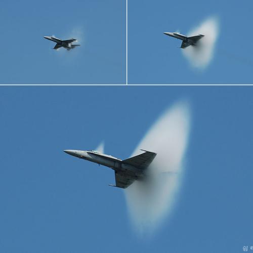 F-18C의 음속장벽 장면