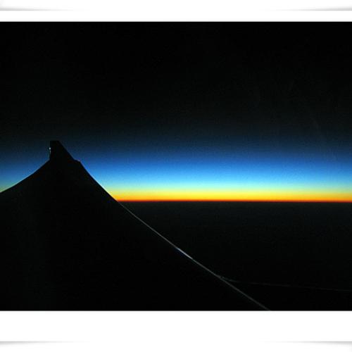 하늘에서 바라본 노을..