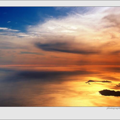 하늘에서 내려다본 서해바다