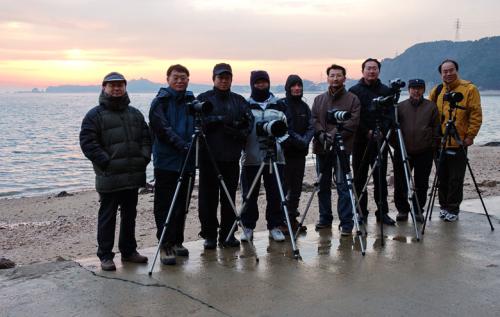 왜목마을에서 단체사진