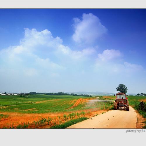 장마철의 농촌소경