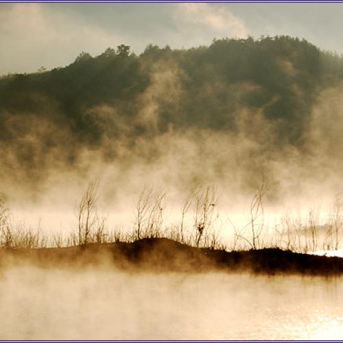 문득 새벽물안개를 찍다가....