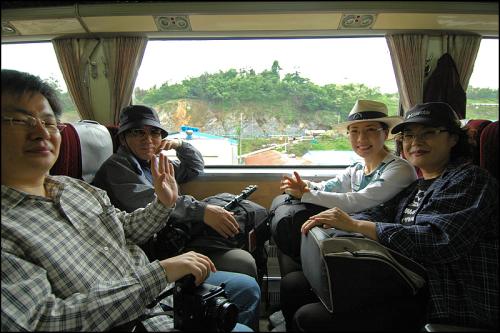 기차에서 버스에서