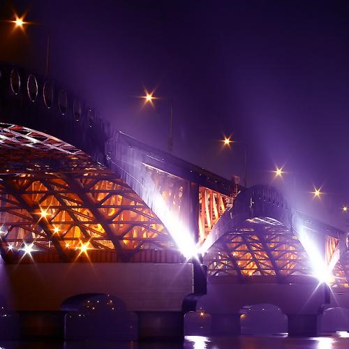 밤안개와 함께한 성산대교 야경