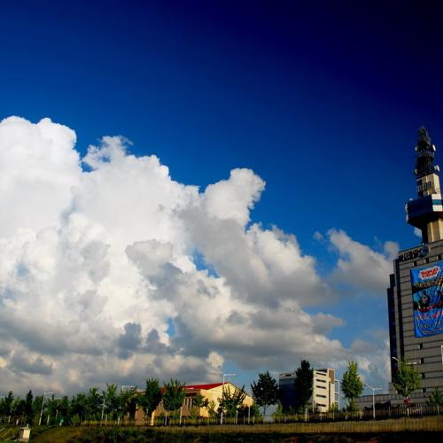 갑천에서 바라다본 하늘