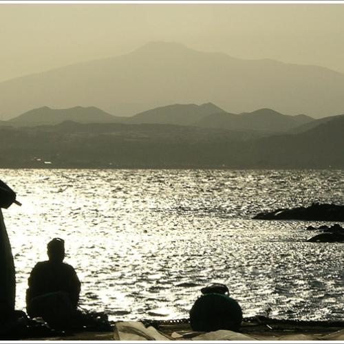 우도(牛島)에서 바라보는 한라산