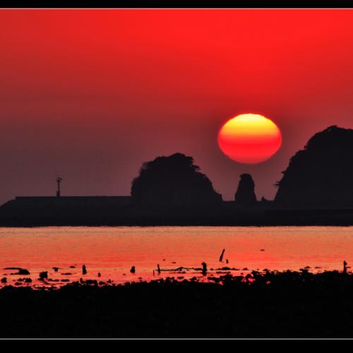 왜목의아침과  솔섬의오후