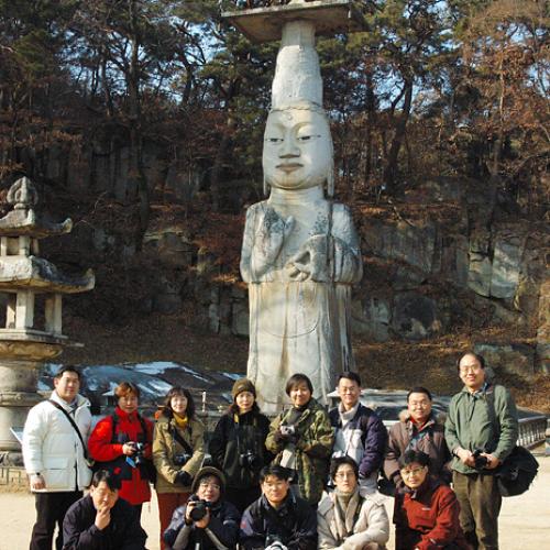 관촉사 탐방 단체사진