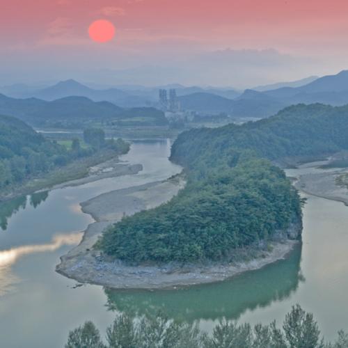 선암마을의 일몰