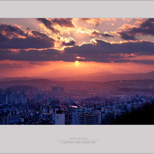 가양공원에서 본 일몰