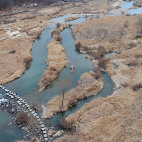 하늘에서 본 갑천...