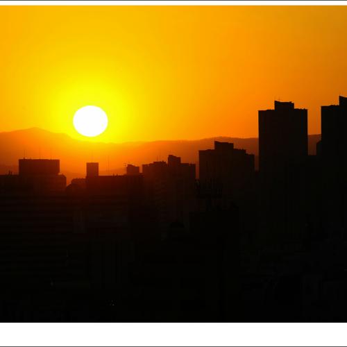 도시의 일몰