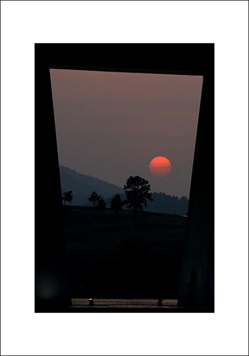 삼천포대교의 일몰