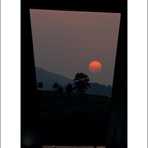 삼천포대교의 일몰