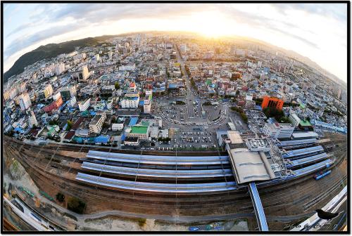 대전역을 발 아래에 두고...
