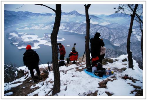 아침 옥정호 모습