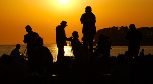저녁노을 속으로...