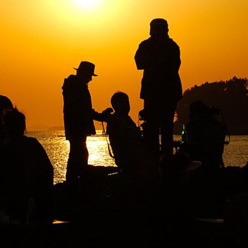 저녁노을 속으로...