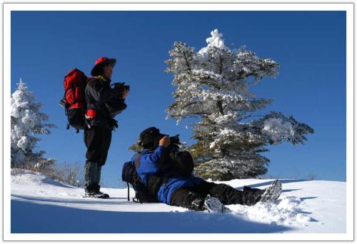 촬영자세 시범을 보여 주시는 오팔님.