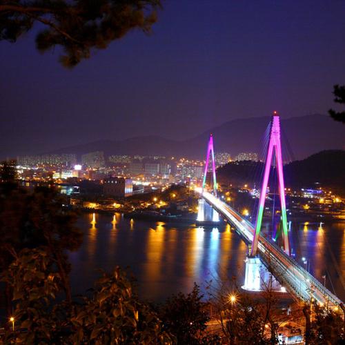 돌산대교와향일암