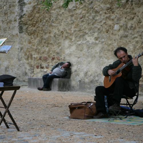 리스본/ 상 조루지 성의 악사.