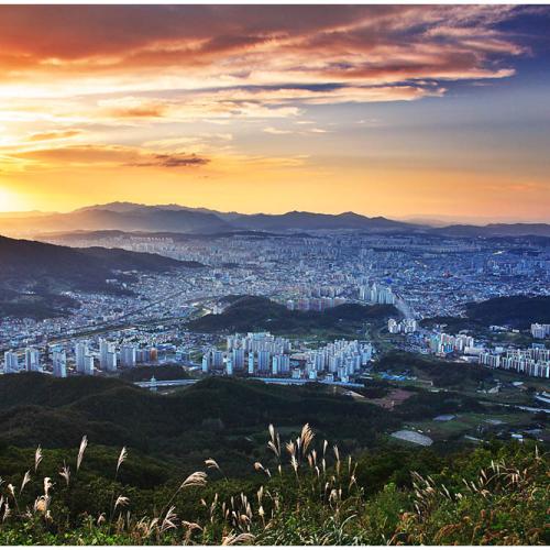 추석날 식장산에서 바라본 풍경