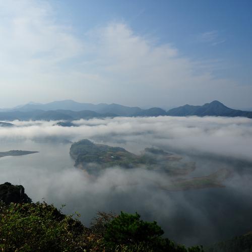 오늘아침 옥정호...