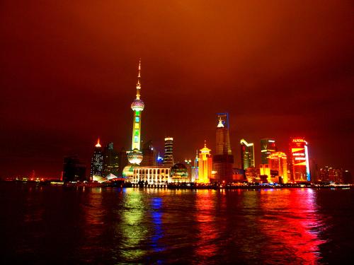 상해 포동지구 풍경