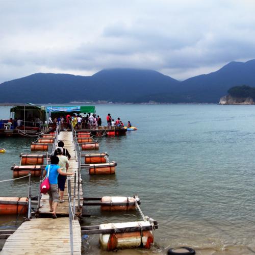 구조라해수욕장...